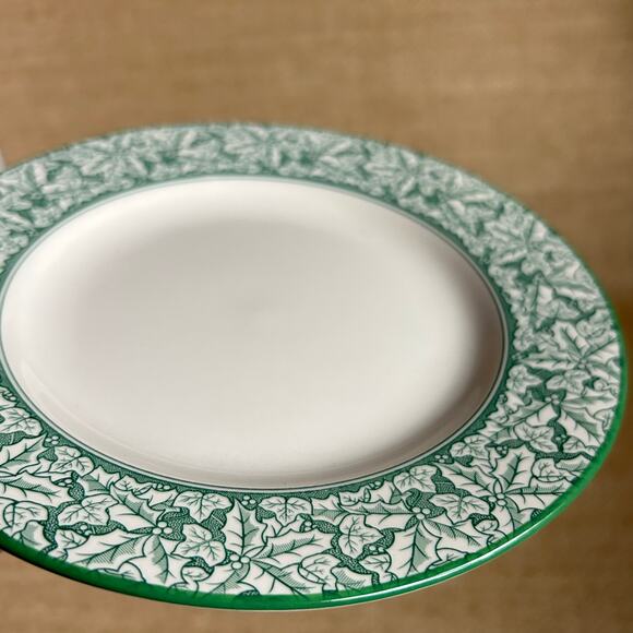 Spode Holly Tree 6" Plate Green Ivy Holly Pattern England Vintage - Picture 2 of 6